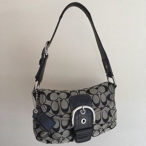 Coach Grey/Black  Signature "C" Handbag